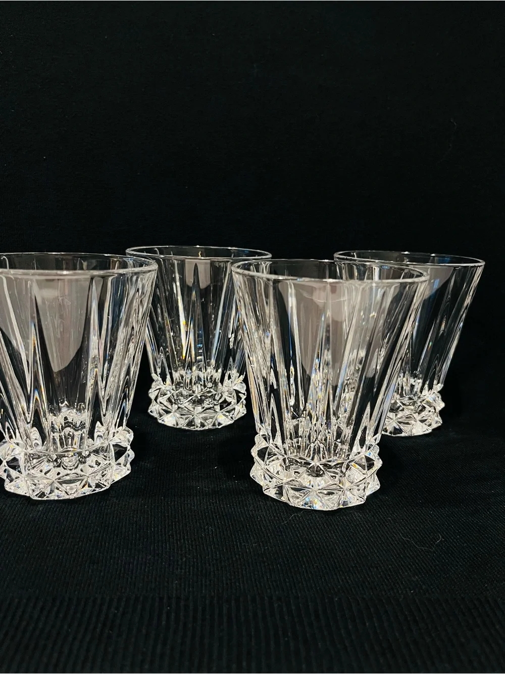 Vintage Rosenthal Blossom Germany Double Old Fashioned Glasses Set of 4